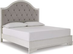 Signature Design by Ashley® Brollyn Chipped White California King Upholstered Panel Bed