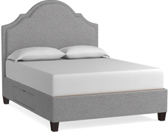 Bassett® Furniture Custom Upholstered Barcelona Queen Bonnet Bed with 2 Storage Drawers