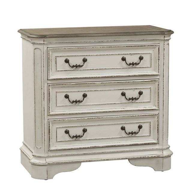 Liberty Magnolia Manor 3 Drawer Bedside Chest w/ Charging Station-1
