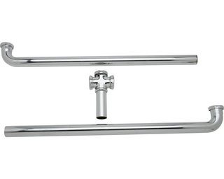 Elkay® Chrome Drain Fitting Center Outlet for Triple Bowl Sinks with Aligned Drains