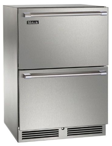 Perlick® Marine Signature Stainless Steel 24" Dual Zone Refrigerator and Freezer-0