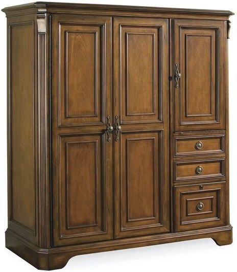 Hooker® Furniture Brookhaven Distressed Medium Clear Cherry Computer Cabinet-0