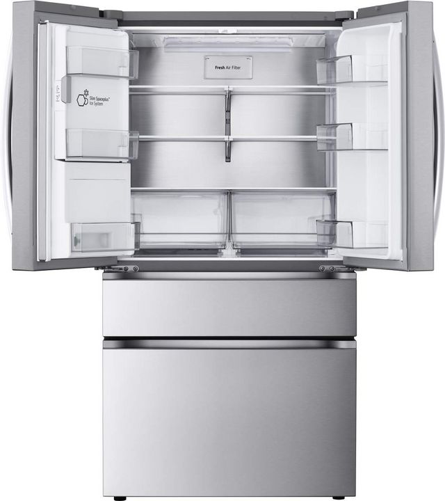 LG 36 in. 24.5 Cu. Ft. Printproof™ Stainless Steel Counter Depth French ...