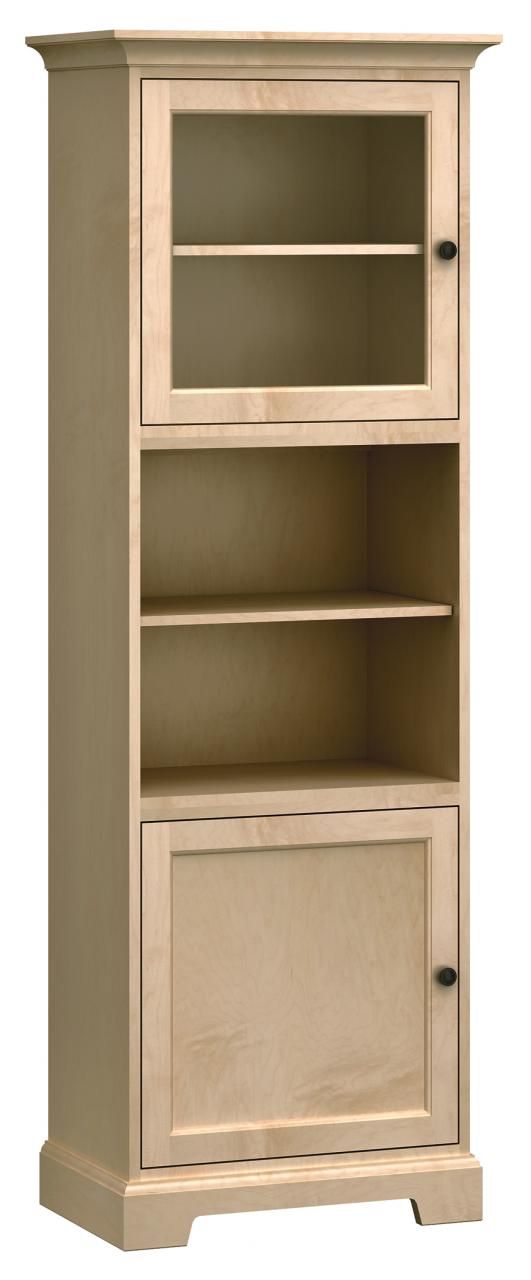 Howard Miller® Customizable 27" Home Storage Cabinet with One Top Glass Door and Two Open Shelves