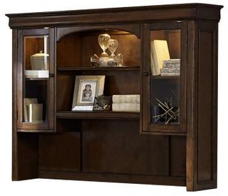 Liberty Furniture Chateau Valley Brown Cherry Jr Executive Credenza Hutch