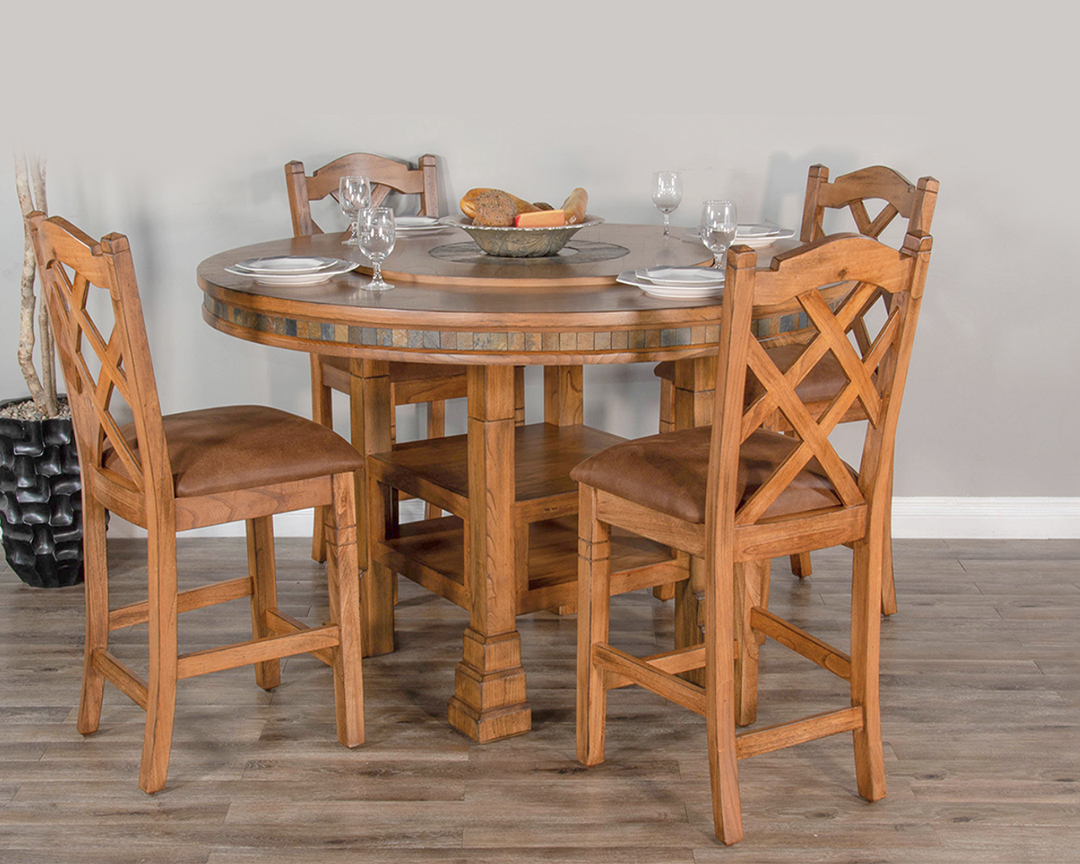 Sunny designs sedona rustic oak kitchen online island table