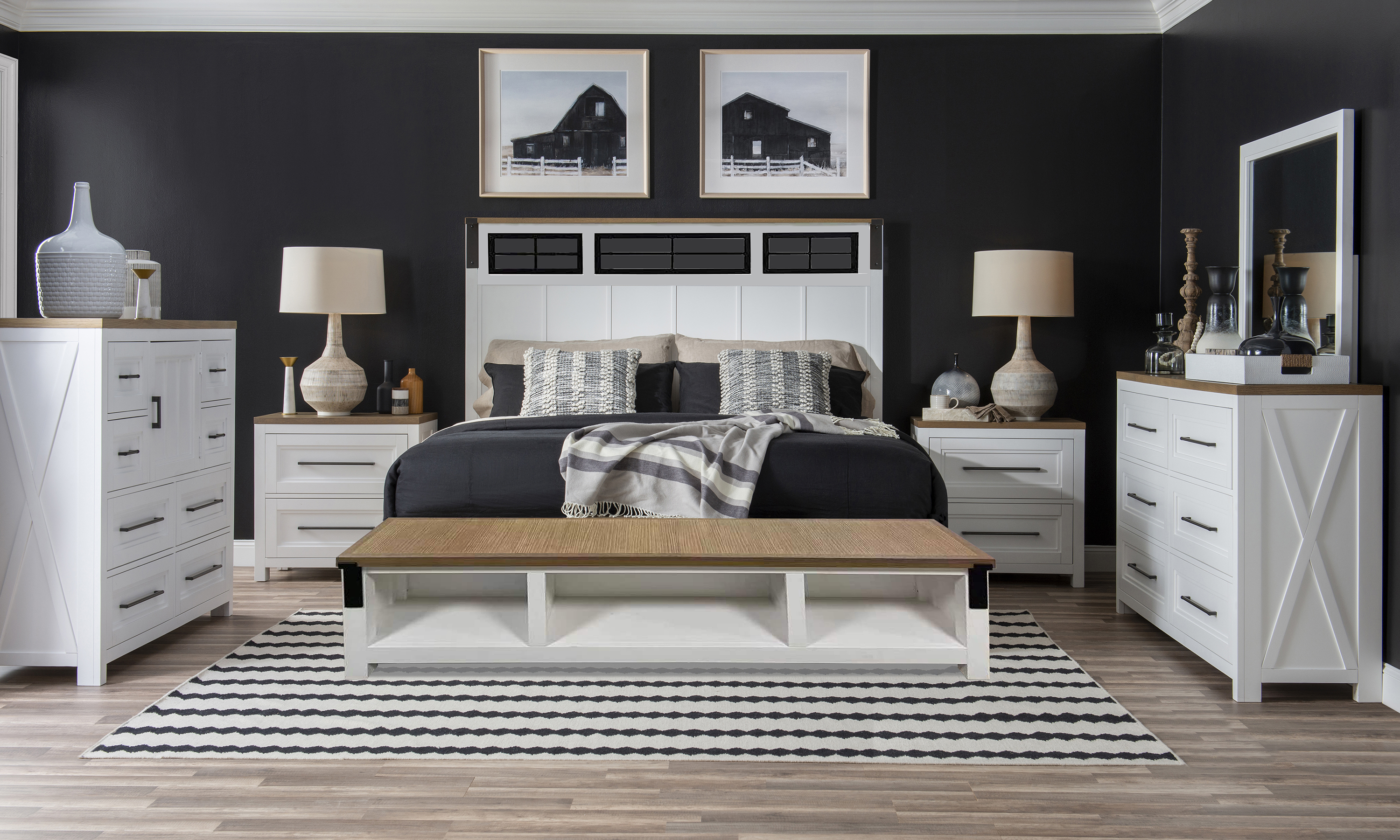 White bed bench online storage