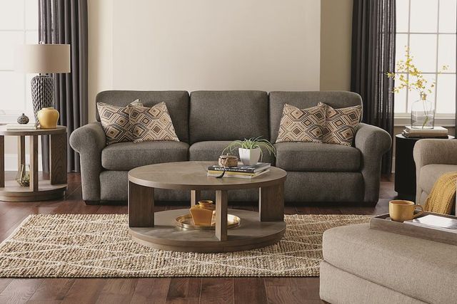 Flexsteel® Randall Light Gray Three-Cushion Sofa 1