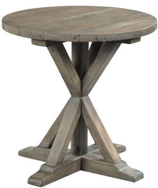 Hammary® Reclamation Place Brown Trestle Round End Table