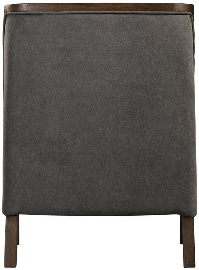 Elements International Hopkins Charcoal with Brown Frame Accent Chair ...