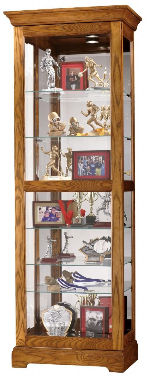 Howard Miller® Moorland Legacy Oak Curio Cabinet 0