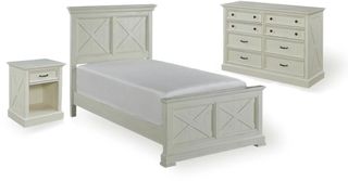 homestyles® Bay Lodge 3 Piece Off-White Twin Bed Set