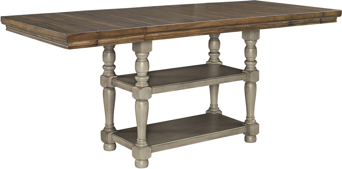 Signature Design by Ashley® Lettner Gray/Brown Counter-Height Extension Table