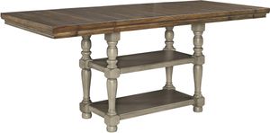 Signature Design by Ashley® Lettner Gray/Brown Counter Height Extension Table
