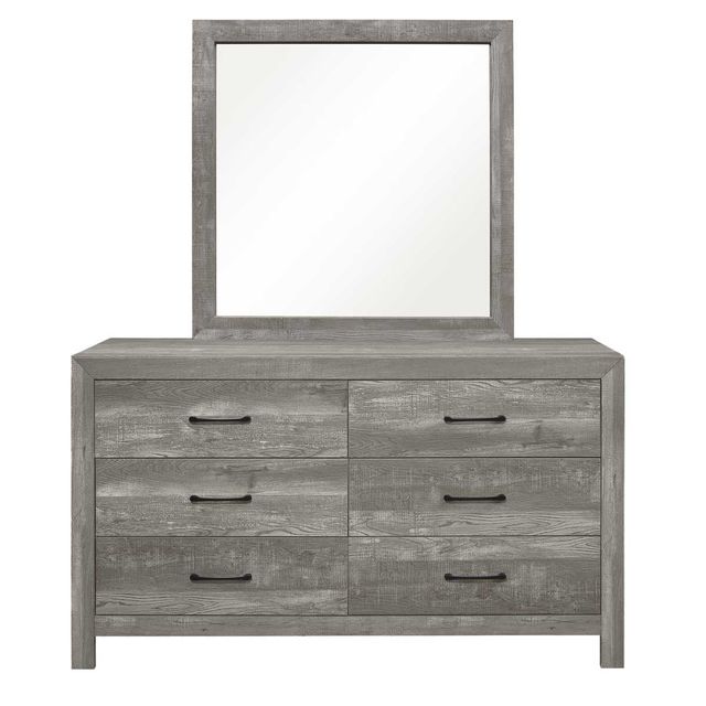 Homelegance Corbin Grey Twin Bed, Dresser, Mirror & Nightstand-3