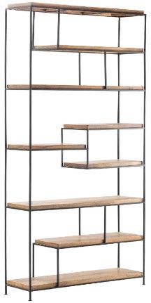 Crestview Collection Bengal Manor Brown/Iron Offset Large Etagere