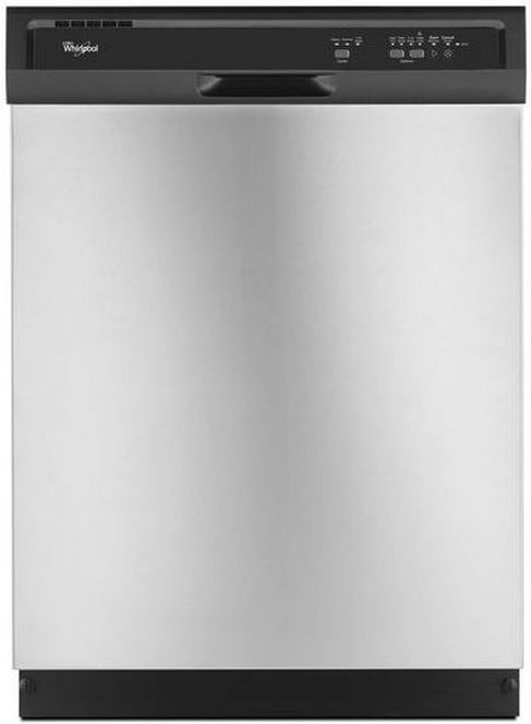 Whirlpool® 24" Built In Dishwasher-Black-On-Stainless