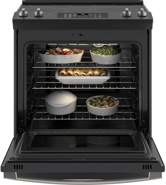 GE® 30" Stainless Steel Slide In Electric Convection Range 20