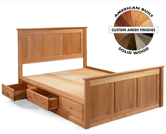 Archbold Furniture Queen Low Pedestal Bed | Arthur F. Schultz | Erie, PA