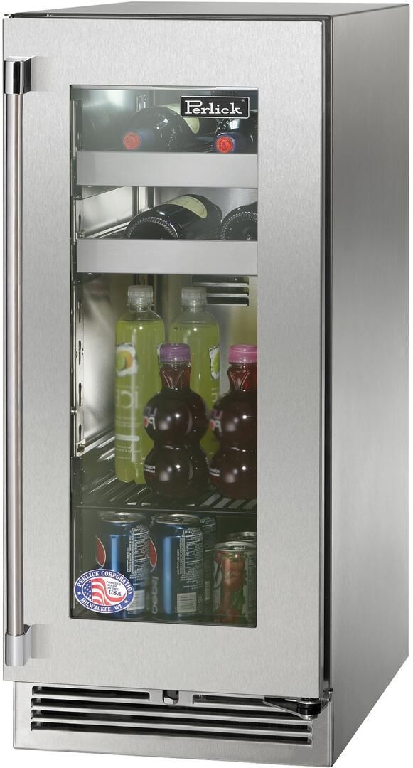 Perlick® Signature Series 2.8 Cu. Ft. Stainless Steel Frame Outdoor Beverage Center 2