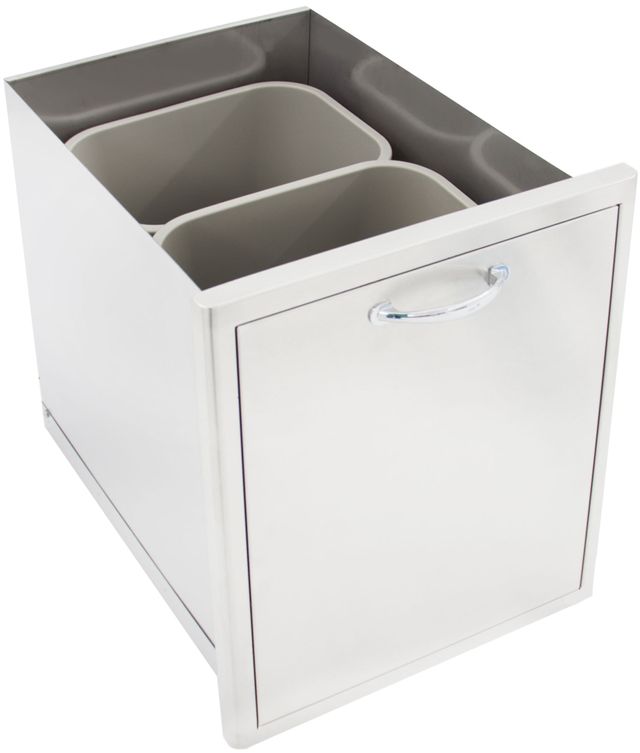 Blaze® Grills 19.88" Stainless Steel Roll Out Double Trash/Recycle Drawer 2