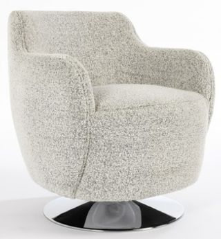 Classic Home Leslie Gray Swivel Accent Chair