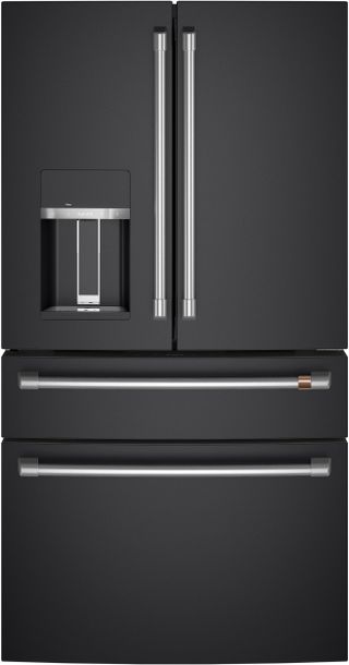 Café™ 27.6 Cu. Ft. Matte Black 4-Door French Door Refrigerator