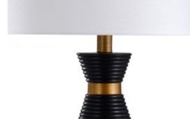Stylecraft Poly Black/Brown/White Table Lamp-1