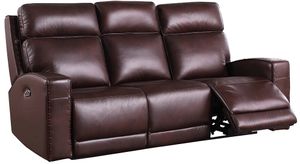 Leather Italia™ Blaine Brown Power Reclining Sofa 