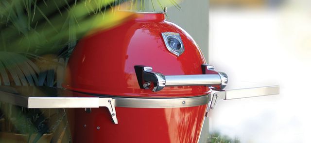 Caliber™ 22" Powdercoated Red with Stainless Steel Handle Pro Kamado™Charcoal Grill and Smoker 2