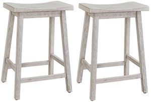 Progressive® Furniture Harmony Cove 2-Piece Antique White Counter Height Stool Set