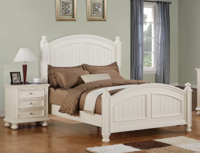 Winners Only® Cape Cod Eggshell White Queen Bed 1