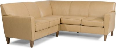 Flexsteel Digby Tan Leather Sectional