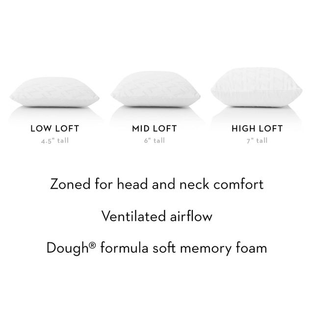 Malouf® Z® Zoned Dough® Low Loft Firm King Pillow 3