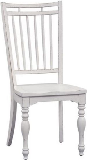 Linerty Furniture Magnolia Manor Antique White Spindle Back Side Chair - Set of 2