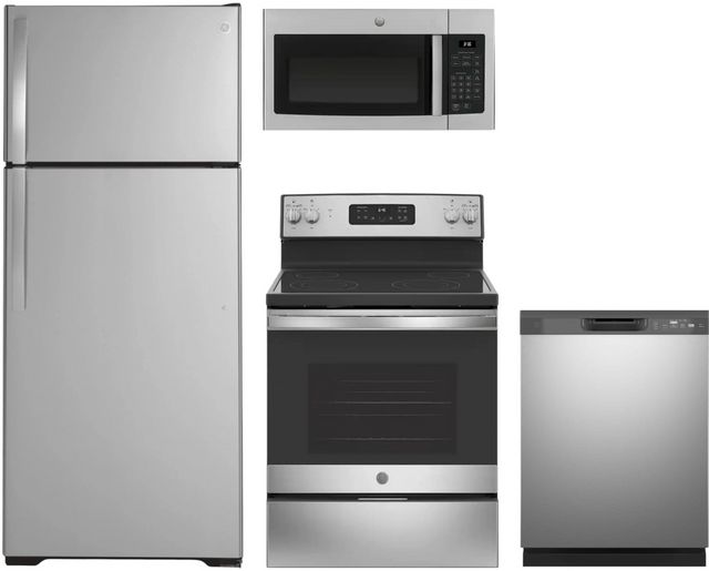 GE® 4 Piece Stainless Steel Kitchen Package-0
