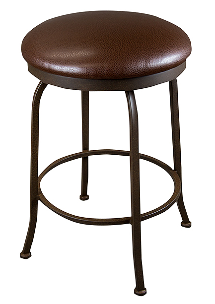 Wesley Allen Boston Speckled Oak/Ford Espresso fabric 26" Counter Height Stool 0