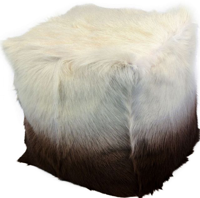 Moe's Home Collection Goat Fur Pouf Stool