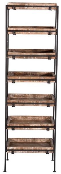 Progressive® Furniture Layover Iron/Natural Storage Shelf-1