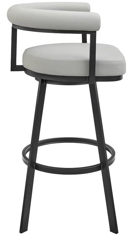 BC Stools Magnolia Light Grey/Matte Black 26'' Counter Stool | Becker ...