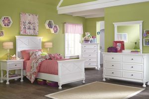 Signature Design by Ashley® Kaslyn 4 Piece White Twin Bedroom Set