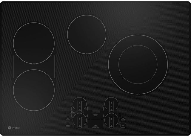 GE Profile™ 30" Black Built-In Electric Cooktop (S/D)
