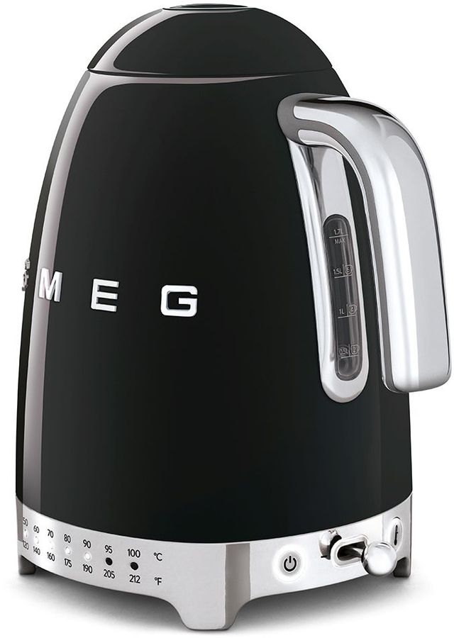 Smeg 50's Retro Style Aesthetic Black Electric Kettle 2