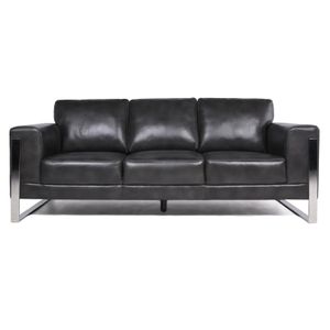 Nice Link Charcoal Leather Sofa