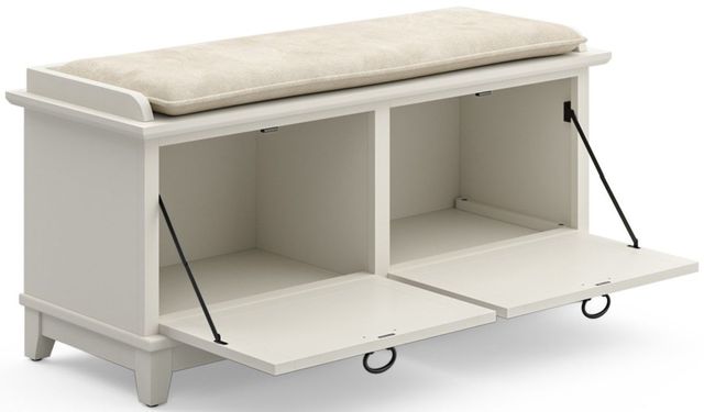 homestyles® Arts & Crafts White Storage Bench-1