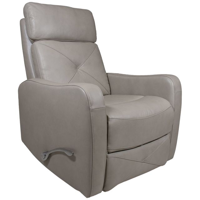 Cheers Ivory Leather Swivel Recliner-1
