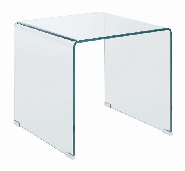 Coaster® Clear Square End Table-0
