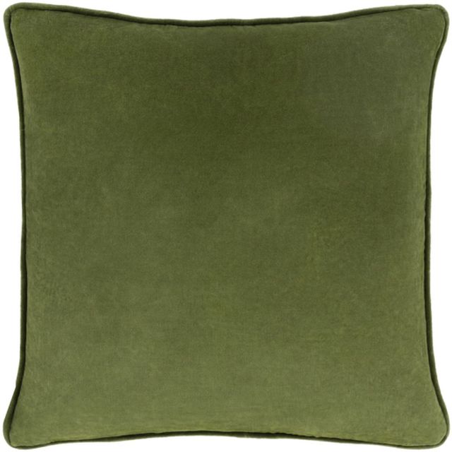 Surya Safflower Grass Green 20"x20" Pillow Shell with Polyester Insert-1