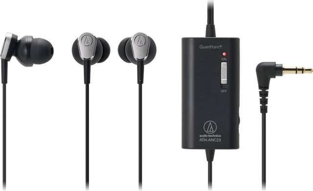 Audio-Technica® QuietPoint® Black Active Noise-Cancelling In-Ear Headphones 2