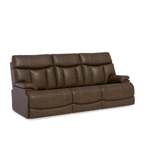 Flexsteel® Clive Brown Triple Power Reclining Sofa